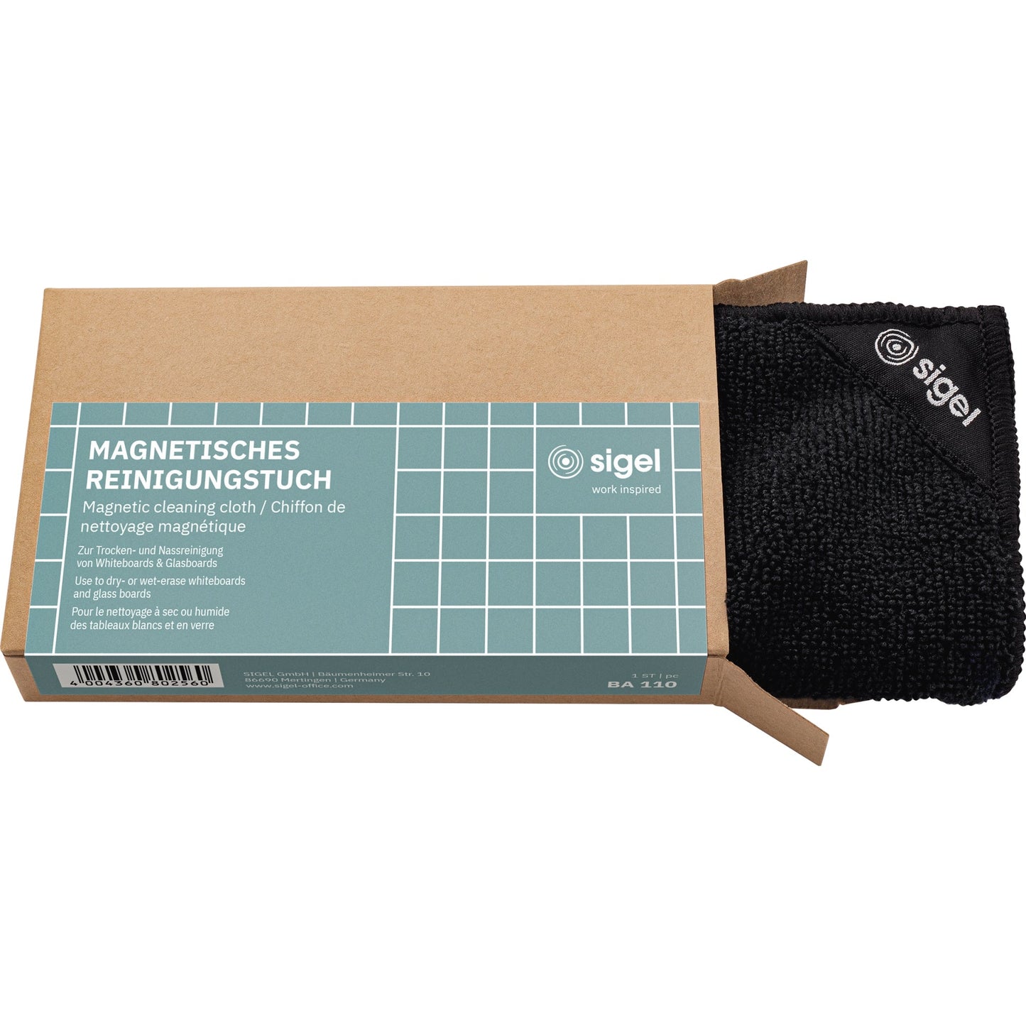SIGEL Microfasertücher 25 x 25 cm (B x L) 80 % Polyester, 20 % Polyamide schwarz