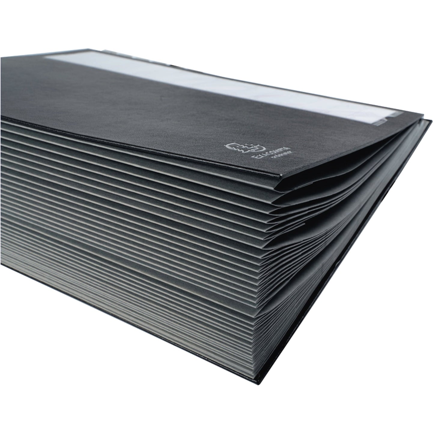 Exacompta Ordnungsmappe Ordonator® DIN A4 225g/m² Balacron Farbe: schwarz Farbe des Fächerblocks: grau 12 Fächer