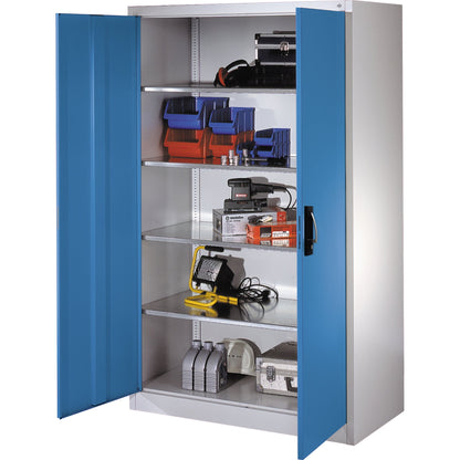 C+P Werkzeugschrank Serie 89 1.200 x 1.950 x 600 mm (B x H x T) Stahl, lackiert Farbe der Front: lichtblau Farbe des Korpus: lichtgrau