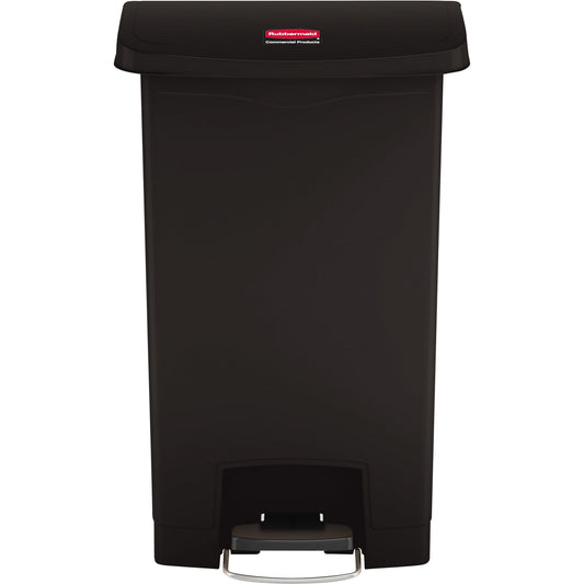Rubbermaid Tretabfalleimer SLIM JIM® STEP-ON 33,19 x 74,72 x 49,78 cm (B x H x T) 50l Kunststoff schwarz