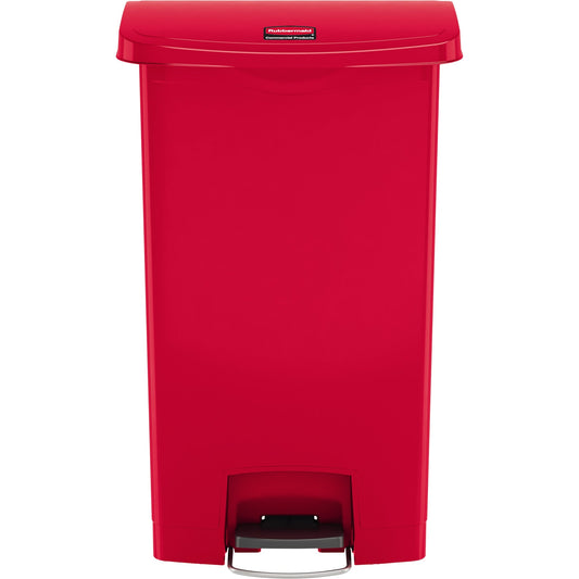 Rubbermaid Tretabfalleimer SLIM JIM® STEP-ON 33,02 x 80,98 x 52,37 cm (B x H x T) 68l Kunststoff rot