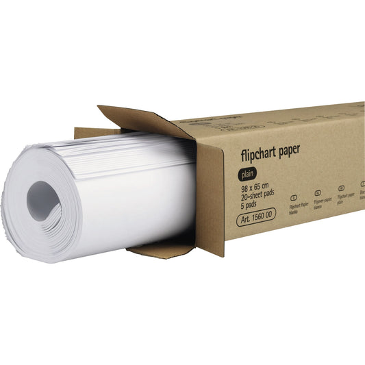 Legamaster Flipchartpapier 98 x 65 cm (B x H) 80g/m² weiß 20 Bl./Block 5 Block/Pack.