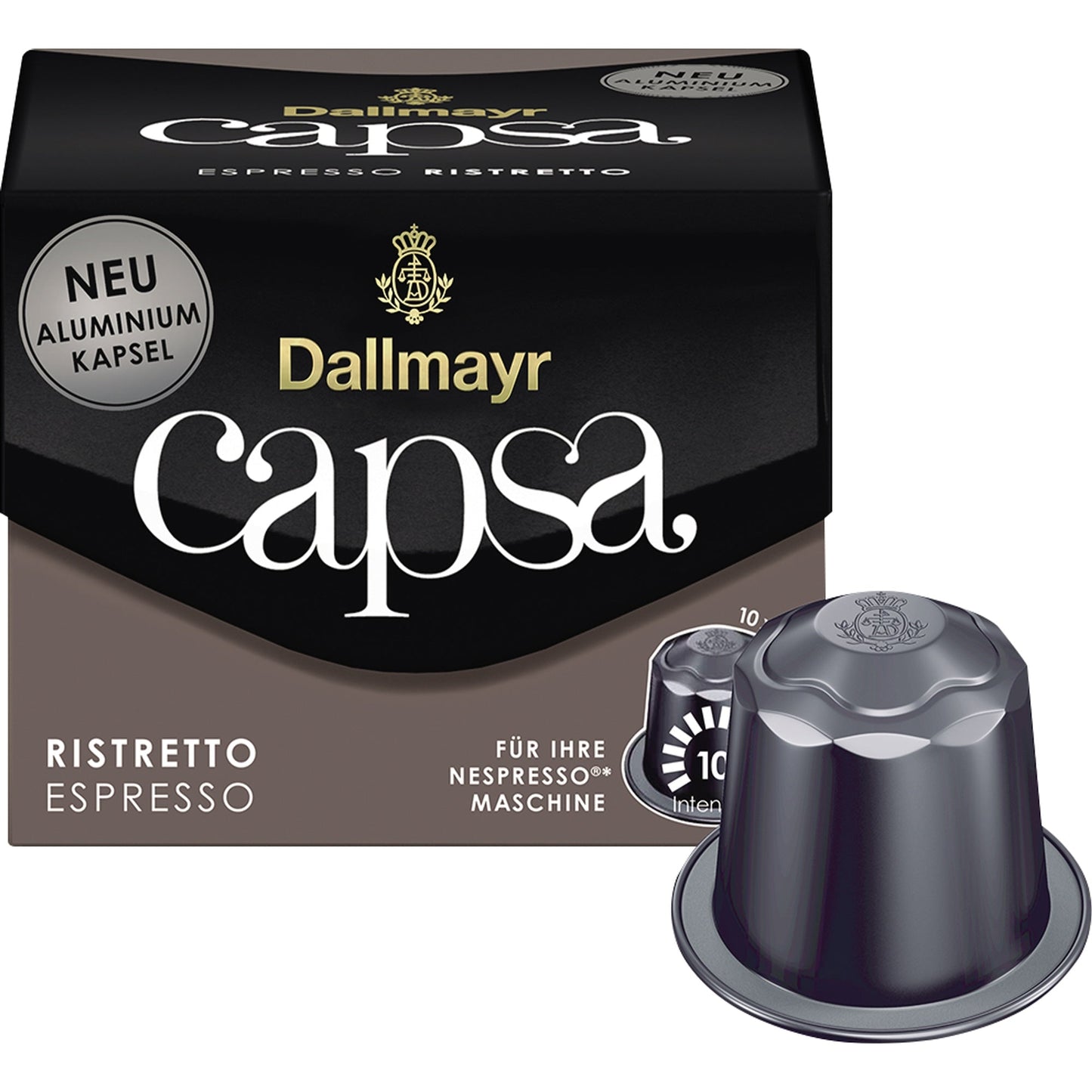 Dallmayr Espressokapsel capsa Nespresso® Maschine RISTRETTO Intensität: 10 10 x 5,6 g/Pack.
