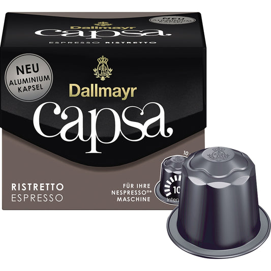 Dallmayr Espressokapsel capsa Nespresso® Maschine RISTRETTO Intensität: 10 10 x 5,6 g/Pack.