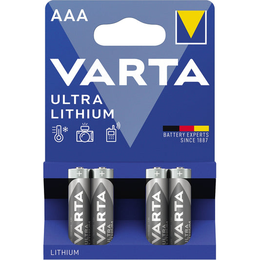 Varta Batterie Ultra Lithium AAA/Micro FR10G445 Lithium 1,5V 4 St./Pack.