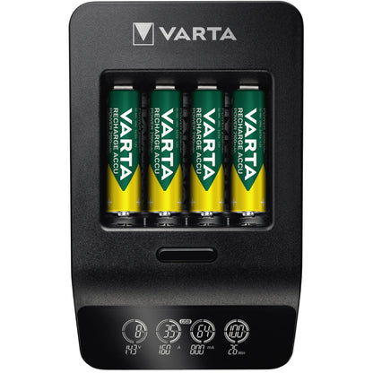 Varta Akkuladegerät Smart Charger+ 4 x AA Akkus (2.100 mAh) AAA/Micro, AA/Mignon 1,5h 100-240V