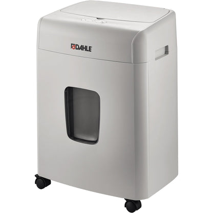 DAHLE Aktenvernichter ShredMATIC® 90 P-4 Papier, Heftklammern, Büroklammern, Kreditkarten Partikelschnitt telegrau/lichtgrau