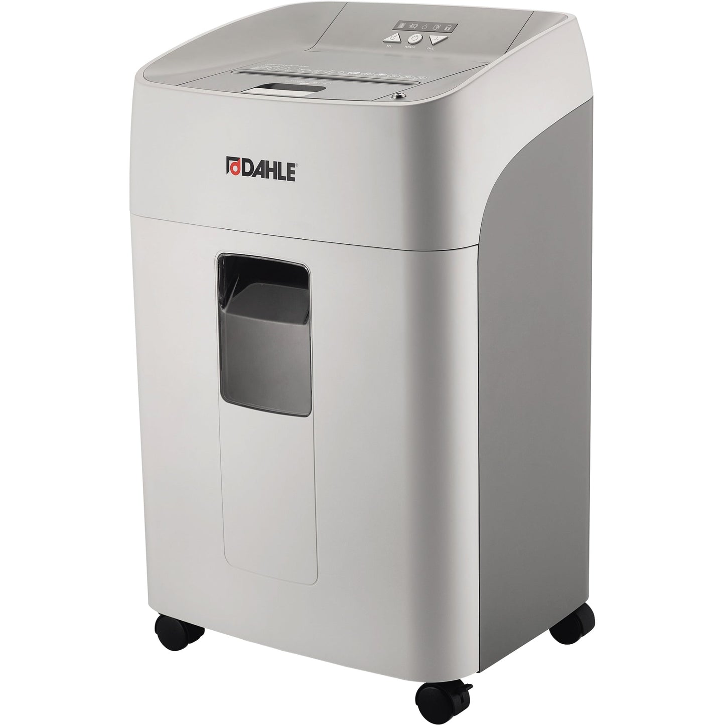 DAHLE Aktenvernichter ShredMATIC® 300 P-4 Papier, Heftklammern, Büroklammern, Kreditkarten, CDs/DVDs Partikelschnitt weiß/grau
