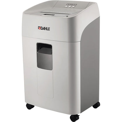 DAHLE Aktenvernichter ShredMATIC® 300 P-4 Papier, Heftklammern, Büroklammern, Kreditkarten, CDs/DVDs Partikelschnitt weiß/grau