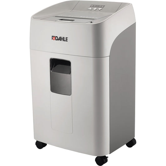 DAHLE Aktenvernichter ShredMATIC® 300 P-4 Papier, Heftklammern, Büroklammern, Kreditkarten, CDs/DVDs Partikelschnitt weiß/grau