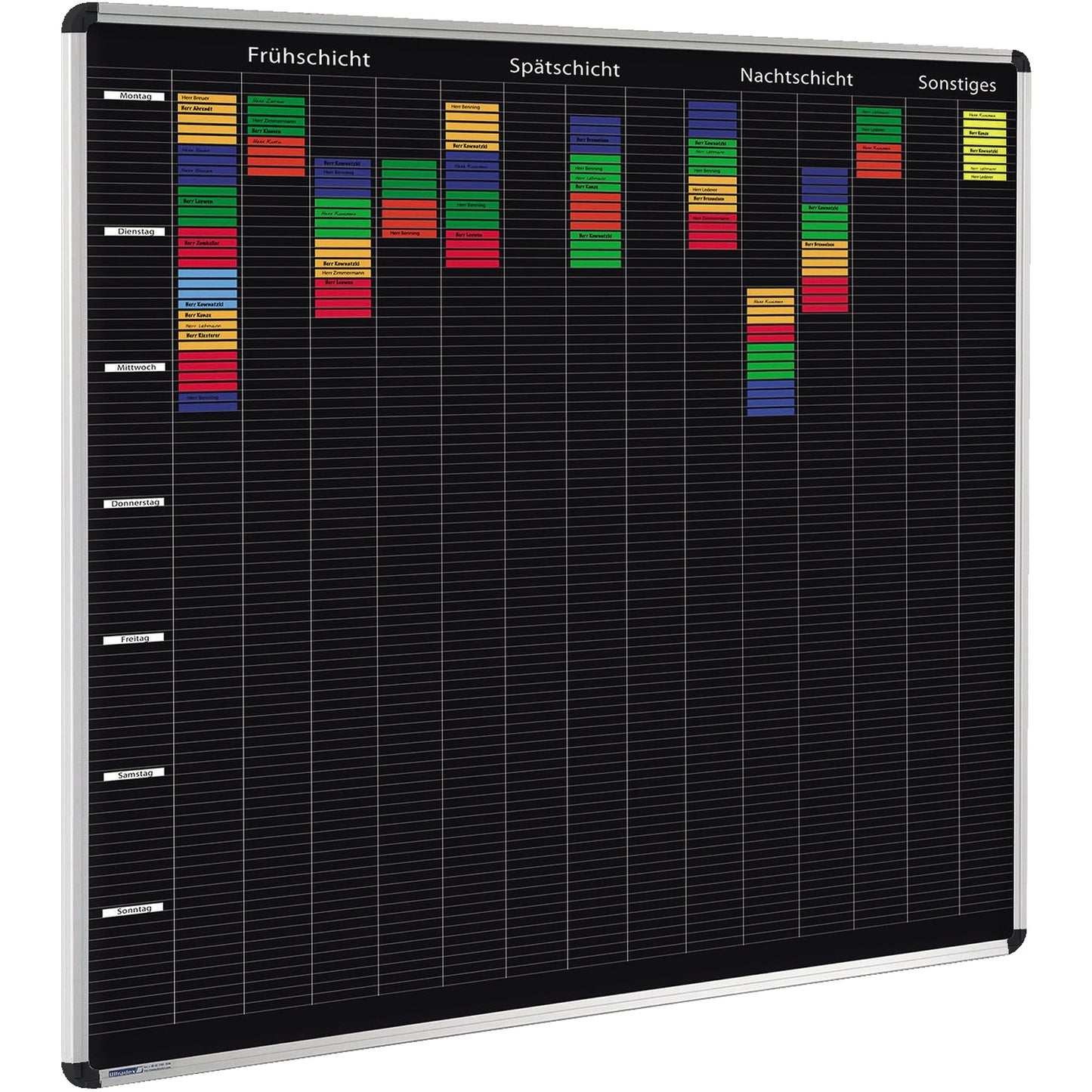 Ultradex Kartentafel Planrecord 102 x 77 x 2,2 cm (B x H x T) 61 Fächer Aluminium silber