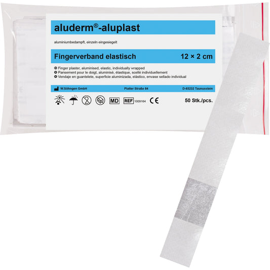 aluderm® Pflaster aluplast ca. 2 x 12 cm (B x L) weiß 50 St./Pack.