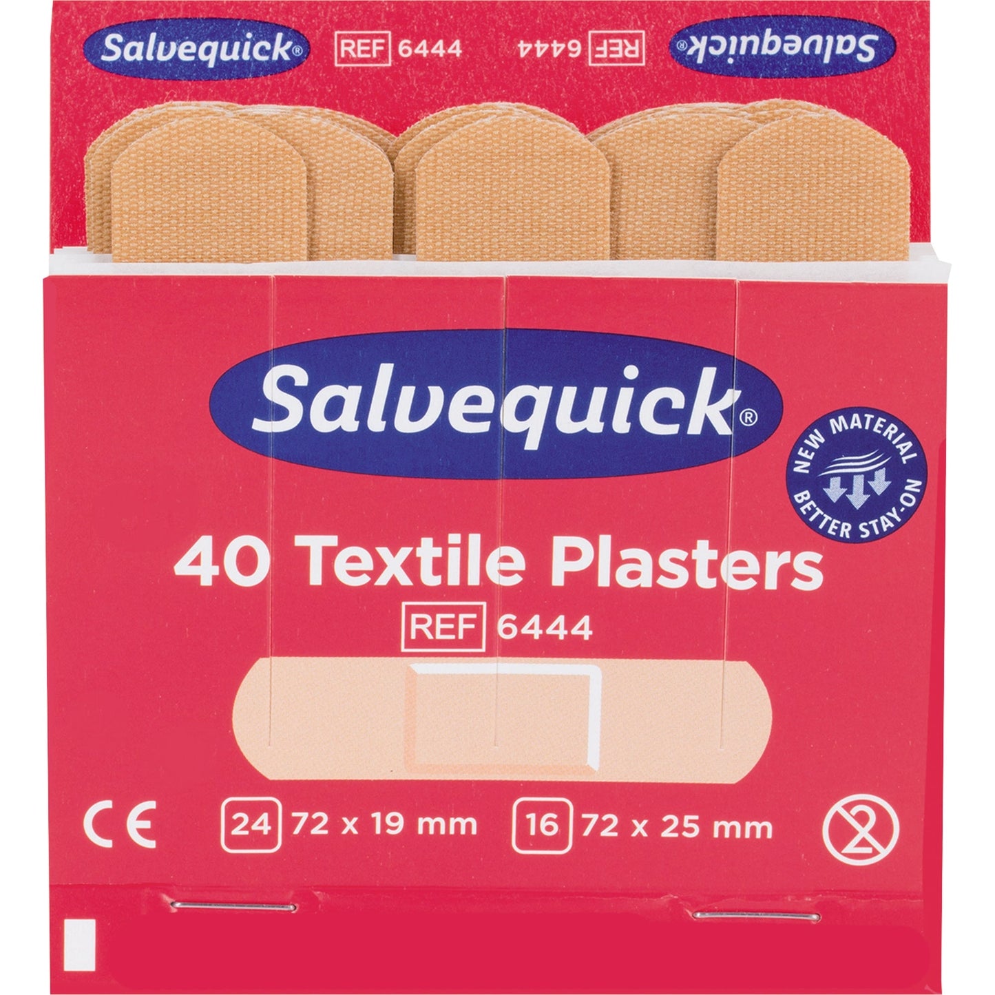 Salvequick Nachfüllset Pflasterspender Refill 6444 Salvequick Pflasterspender Cederroth 490700 24 St. 7,2 x 1,9 cm, 16 St. 7,2 x 2,5 cm 40 St./Pack.