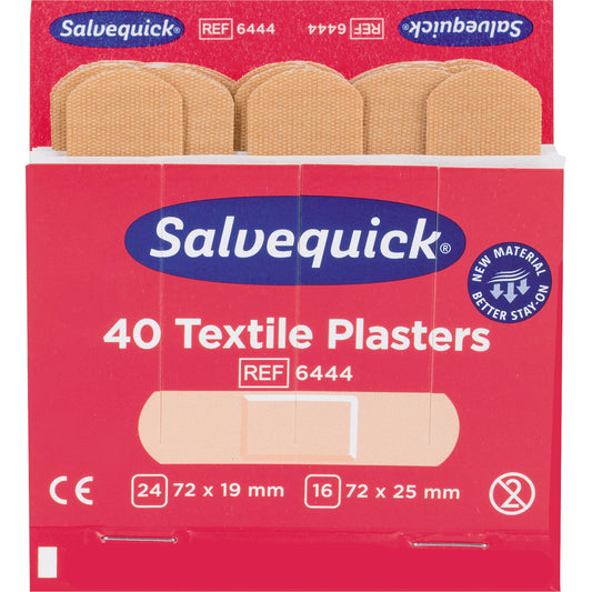 Salvequick Nachfüllset Pflasterspender Refill 6444 Salvequick Pflasterspender Cederroth 490700 24 St. 7,2 x 1,9 cm, 16 St. 7,2 x 2,5 cm 40 St./Pack.