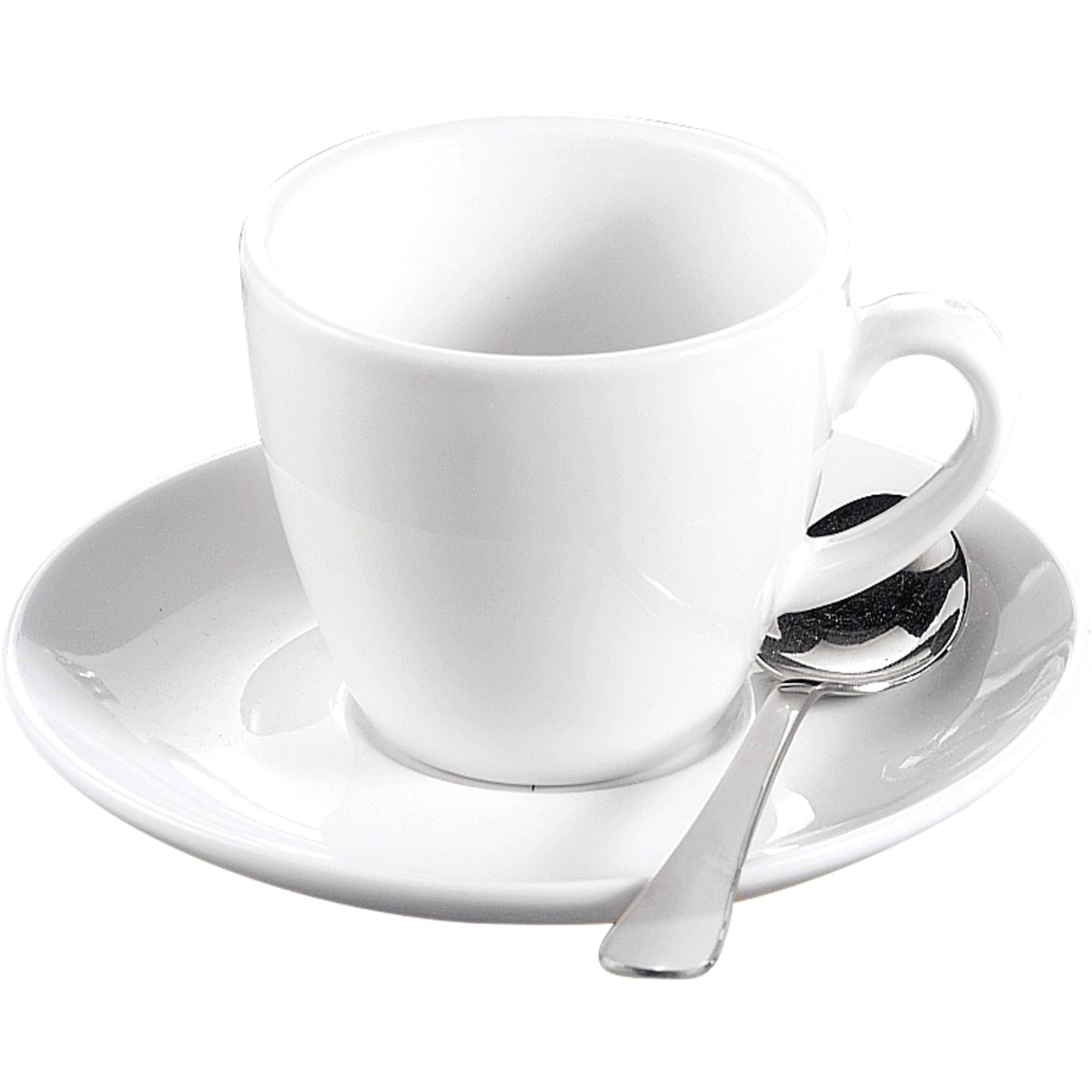 Esmeyer® Espressotasse BISTRO 100ml inkl. Untertasse Porzellan weiß 6 St./Pack.