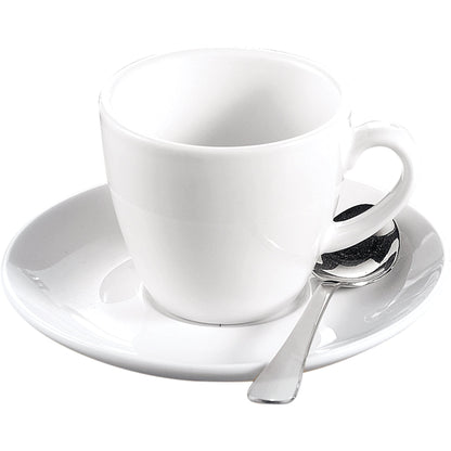 Esmeyer® Espressotasse BISTRO 100ml inkl. Untertasse Porzellan weiß 6 St./Pack.