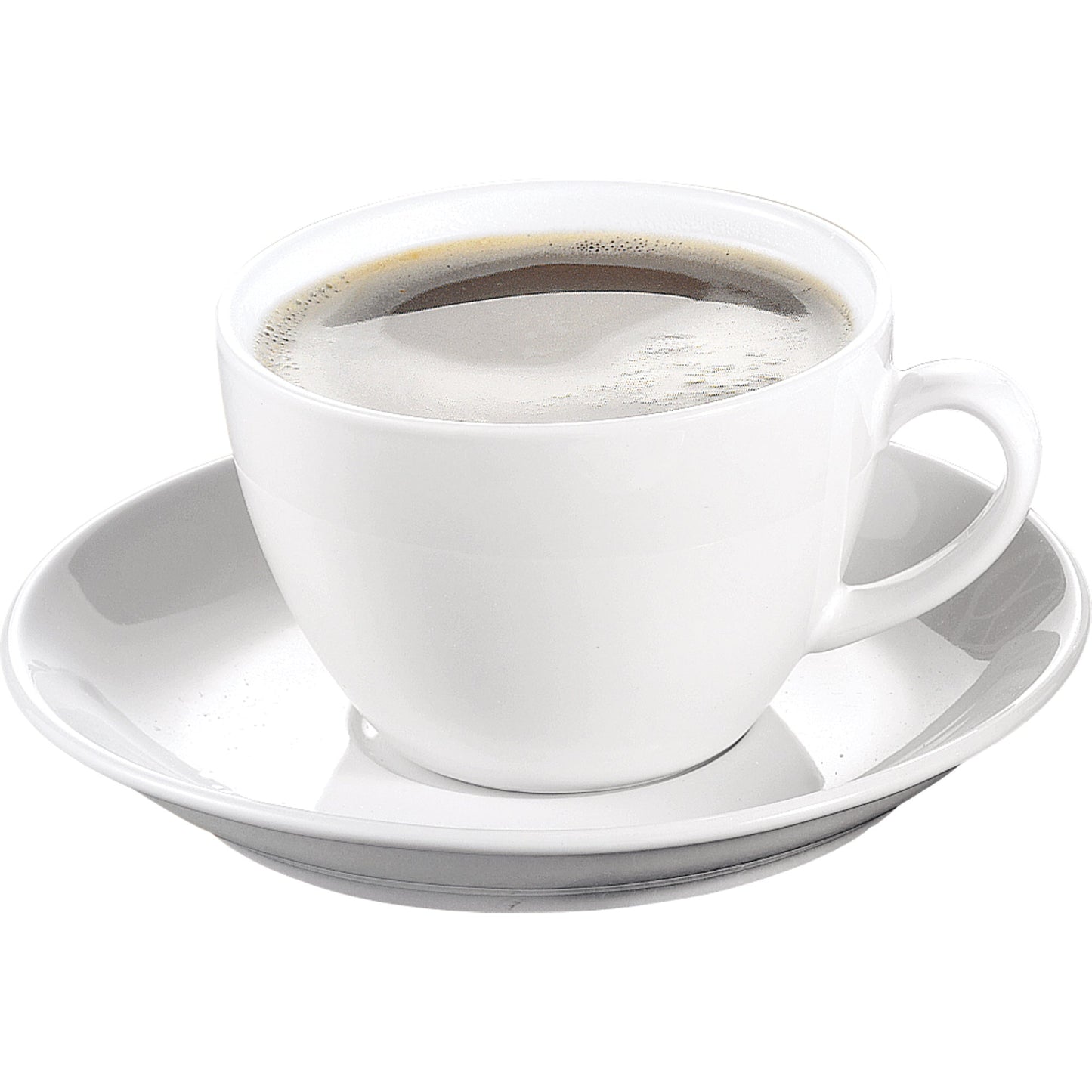 Esmeyer® Kaffeetasse BISTRO Mehrweg 200ml inkl. Untertasse Porzellan weiß 6 St./Pack.