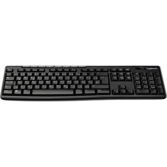 Logitech Tastatur K270 USB-A bis 10m inkl. Unifying Empfänger schwarz