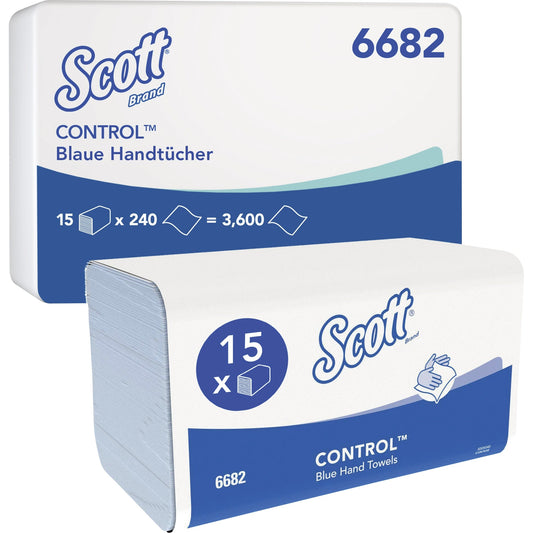 Scott® Papierhandtücher Xtra 31,5 x 20 cm (B x L) AirflexT blau 15 x 240 Bl./Pack.