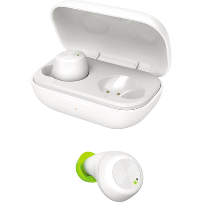 Hama Kopfhörer Spirit Chop In-Ear Smartphone 10m Akku inkl. Ladebox, 3 Paar Silikon-Ohrpolster (S/M/L), Micro-USB Ladekabel grau/weiß
