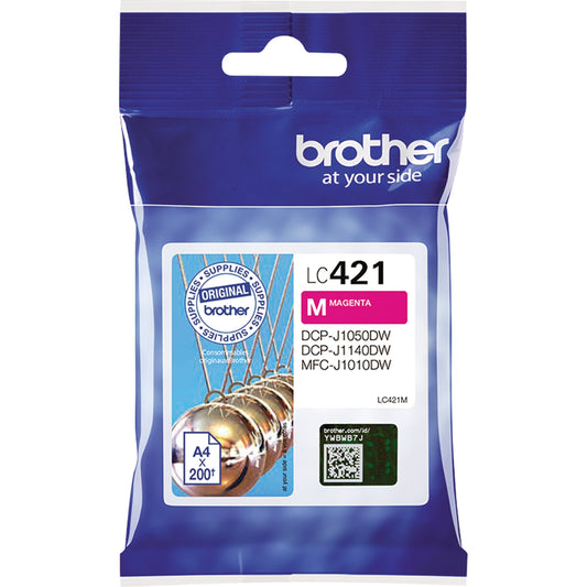 Brother Tintenpatrone Originalzubehör LC-421M ca. 200 Seiten magenta