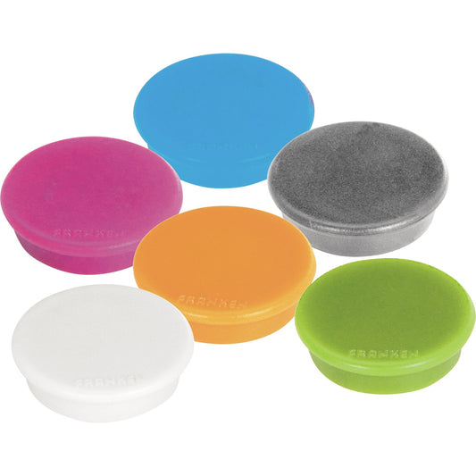 FRANKEN Magnet MagFun 32mm 0,8kg Kunststoff farbig sortiert 10 St./Pack.