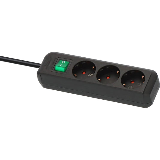 brennenstuhl® Steckdosenleiste Eco-Line 3 Steckdosen schwarz