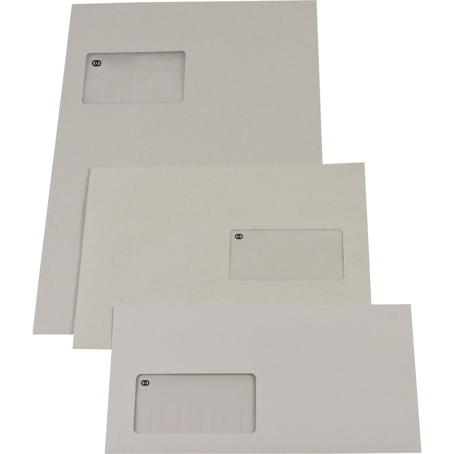 Soennecken Versandtasche oeco DIN C5 mit Selbstklebung mit Fenster 80g/m² ohne Fadenverstärkung grau 500 St./Pack.