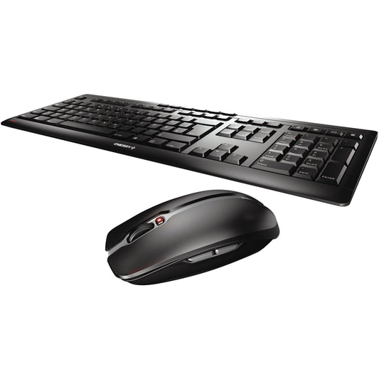CHERRY Tastatur-Maus-Set STREAM DESKTOP QWERTZ Windows® universell USB-A 10m inkl. Nano-USB-Empfänger schwarz