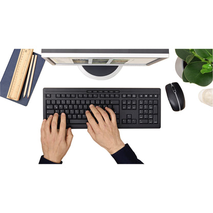 CHERRY Tastatur-Maus-Set STREAM DESKTOP QWERTZ Windows® universell USB-A 10m inkl. Nano-USB-Empfänger schwarz