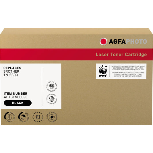 AgfaPhoto Toner kein Originalzubehör Kompatibel mit: Brother TN-6600 ca. 6.000 Seiten schwarz