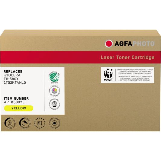AgfaPhoto Toner kein Originalzubehör Kompatibel mit: KYOCERA TK-580Y ca. 2.800 Seiten gelb