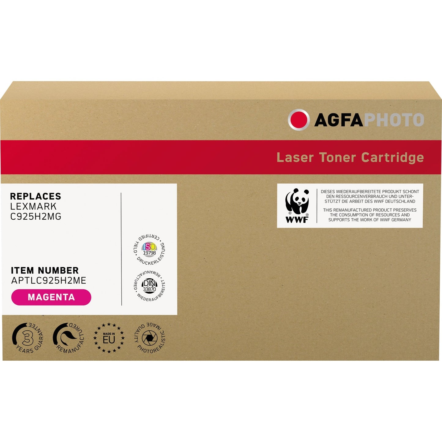 AgfaPhoto Toner kein Originalzubehör Kompatibel mit: Lexmark C925H2MG ca. 7.500 Seiten magenta