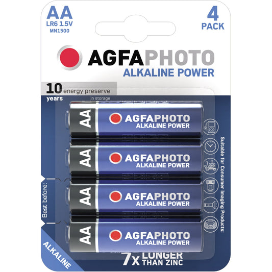 AgfaPhoto Batterie Platinum AA/Mignon LR6 Alkaline 1,5V 4 St./Pack.