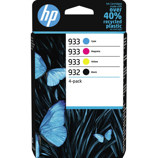 HP Tintenpatrone Originalzubehör 932/933 ca. 400 Seiten schwarz, ca. 3 x 330 Seiten farbig schwarz, mehrfarbig 4 St./Pack.