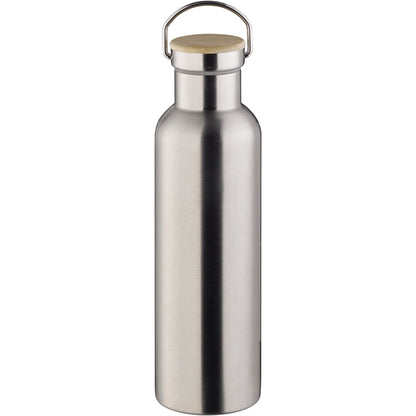 APS Trinkflasche 0,75l inkl. Ersatzdichtung Edelstahl 18/8/Holz edelstahl