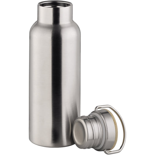 APS Trinkflasche 0,5l inkl. Ersatzdichtung Edelstahl 18/8/Holz edelstahl