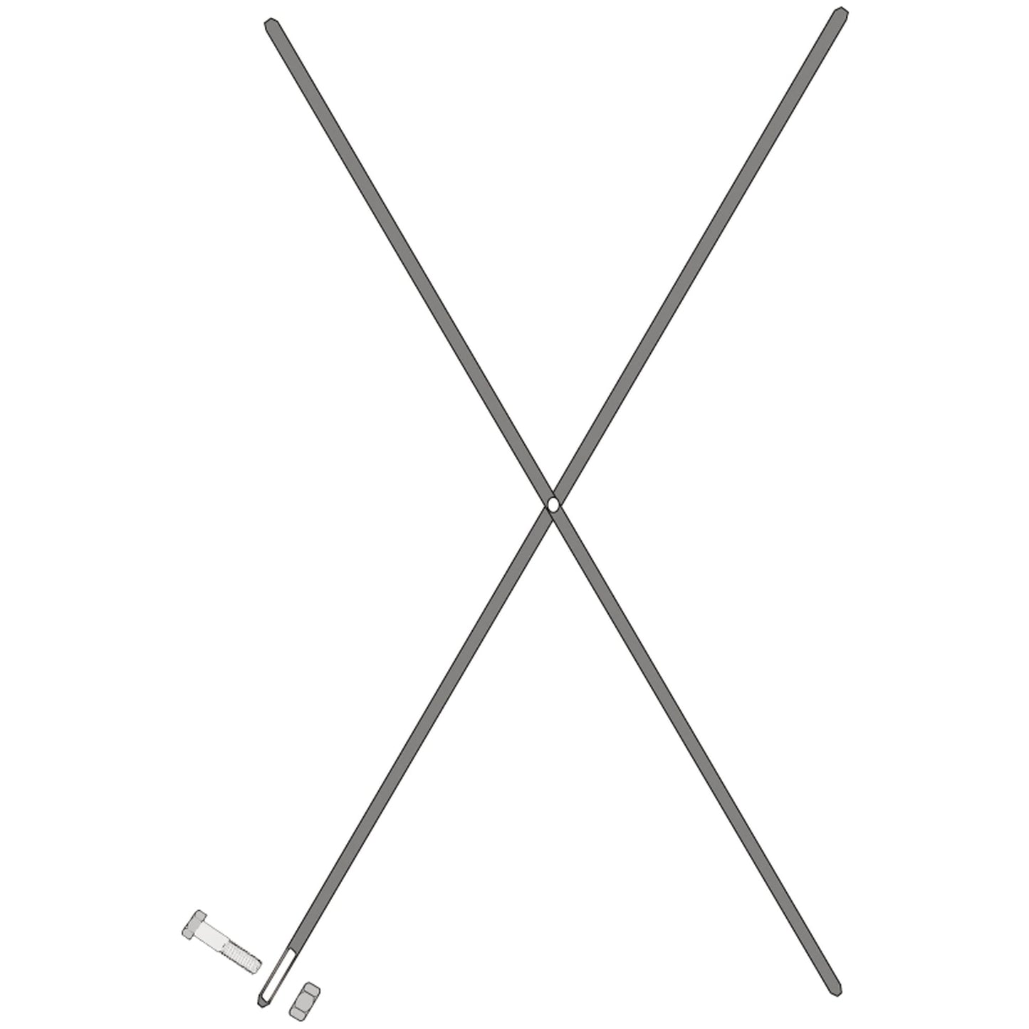 SCHOLZ Zubehör Regal/Schrank M-System Kreuzverstrebung SCHOLZ Grundregal/Anbauregal M80, M100 Stahl, verzinkt