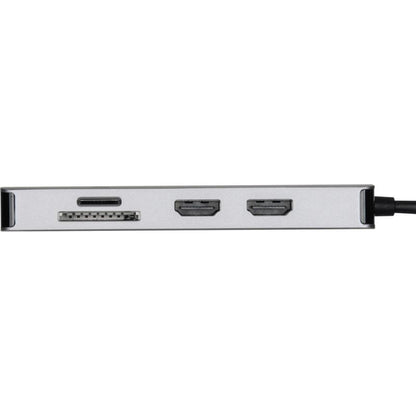 Targus Dockingstation 15 x 3 x 10 cm (B x H x T) USB 1 x USB-C 3.2 Gen 2 (mit Spannungsversorgung), 1 x USB-A 3.2 Gen 1 (mit Batterie-Aufladung), 1 x USB-A 3.2 Gen 1, 2 x HDMI, 1 x RJ-45