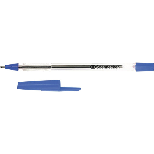 Soennecken Einwegkugelschreiber Nr. 1 0,6mm blau Kappenmodell dokumentenecht 50 St./Pack.