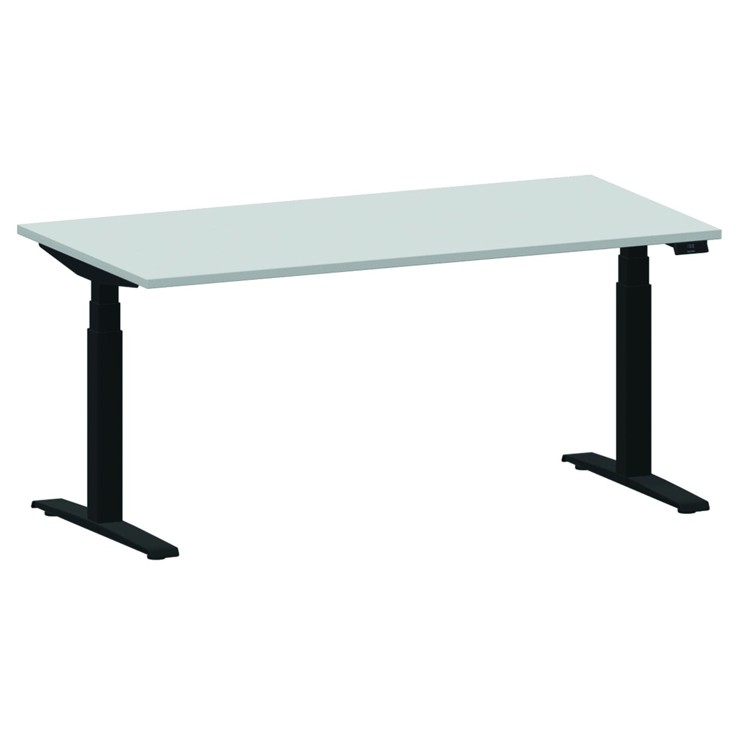NowyStyl Schreibtisch eModel 2.0 Maße: 1.800 x 640-1.300 x 1.000 mm (B x H x T) Holz platinum