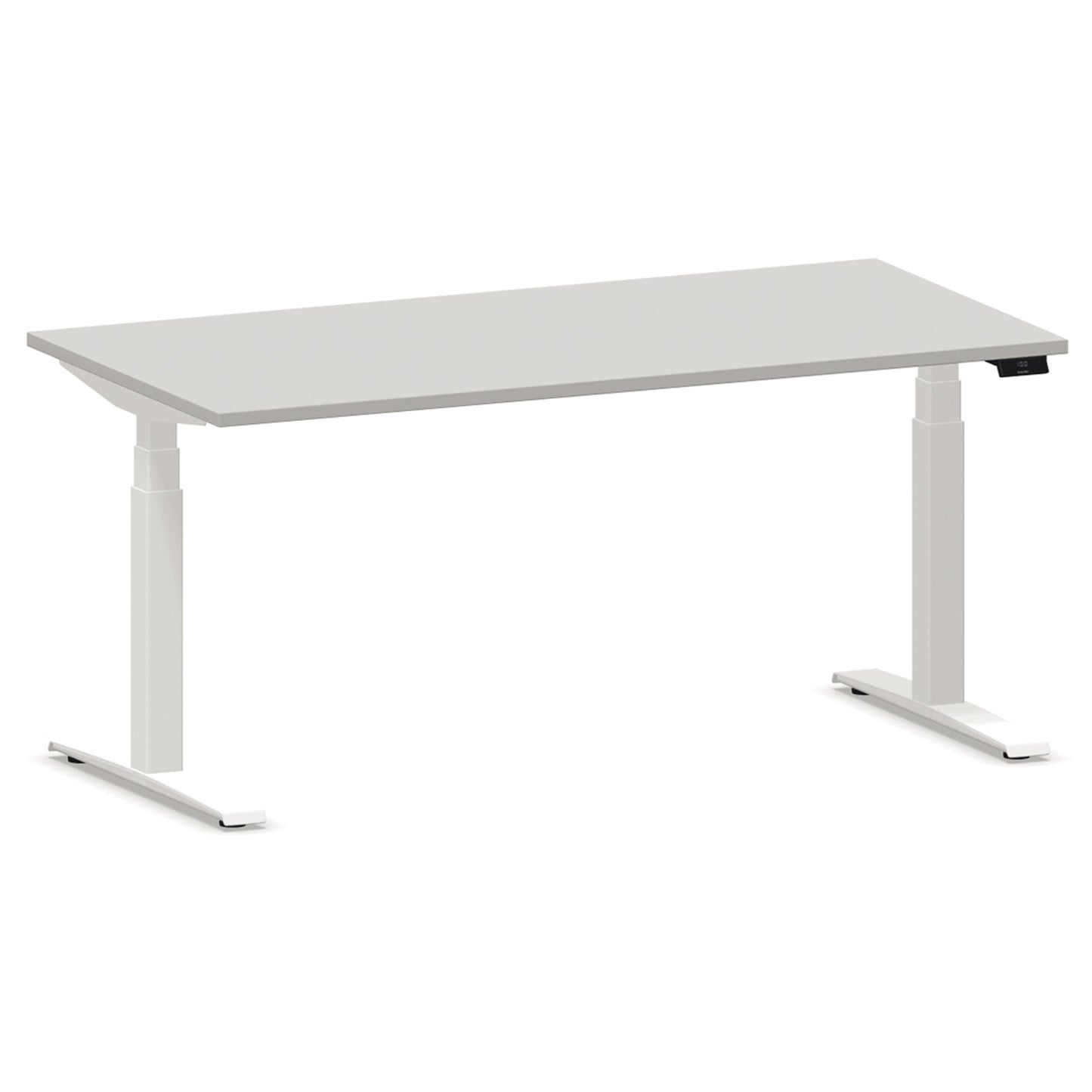 NowyStyl Schreibtisch eModel 2.0 Maße: 1.800 x 640-1.300 x 1.000 mm (B x H x T) Holz platinum