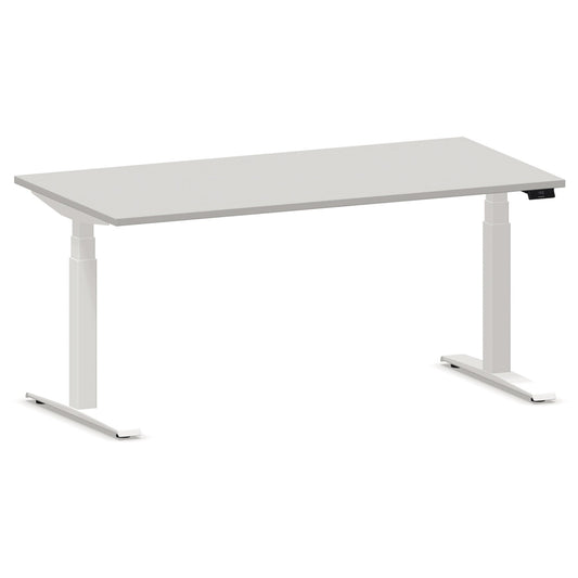 NowyStyl Schreibtisch eModel 2.0 Maße: 1.800 x 640-1.300 x 1.000 mm (B x H x T) Holz platinum