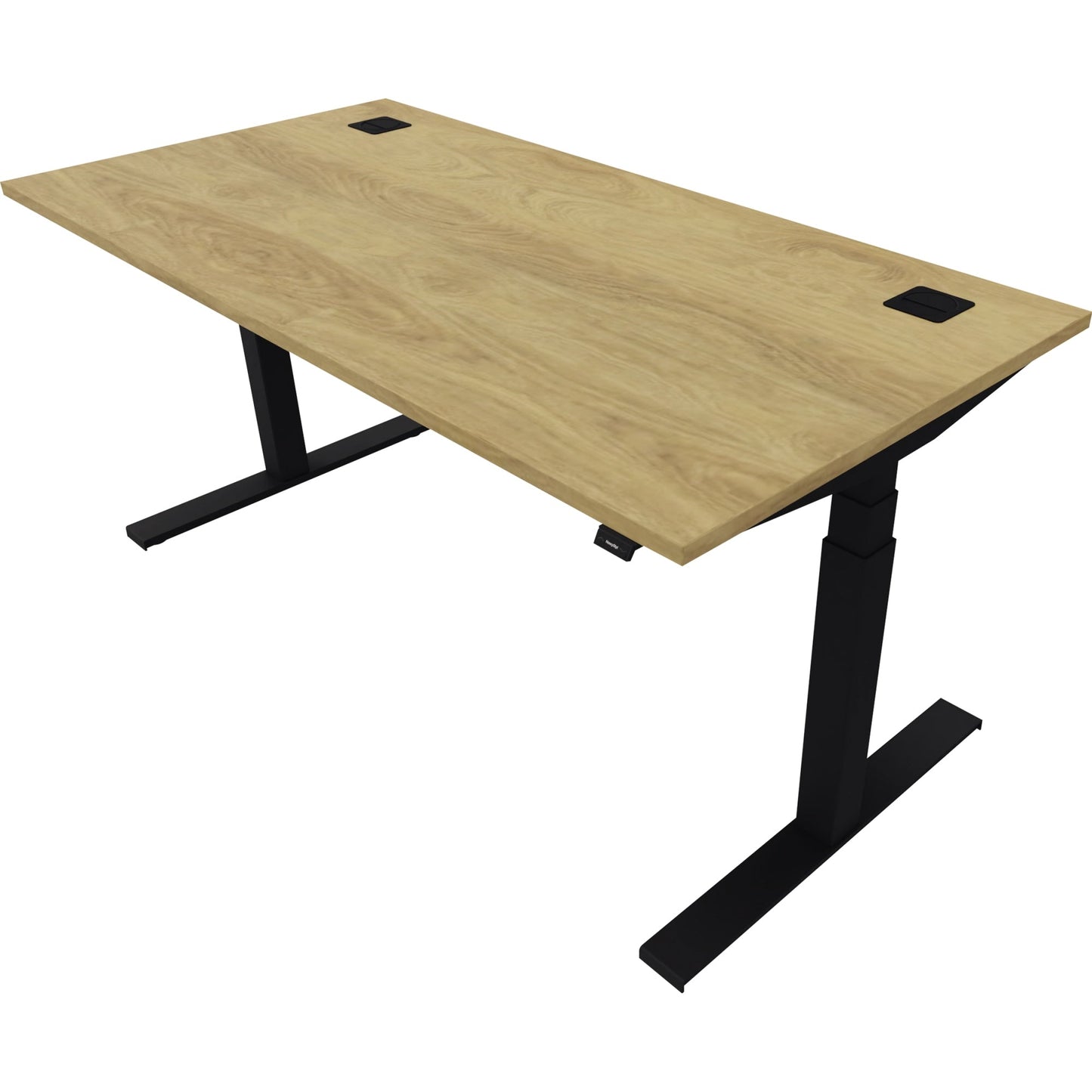 NowyStyl Schreibtisch eModel 2.0 Maße: 1.600 x 640-1.300 x 800 mm (B x H x T) Holz natural hickory
