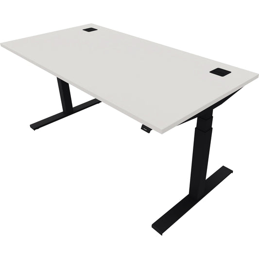 NowyStyl Schreibtisch eModel 2.0 Maße: 1.600 x 640-1.300 x 800 mm (B x H x T) Holz weiß