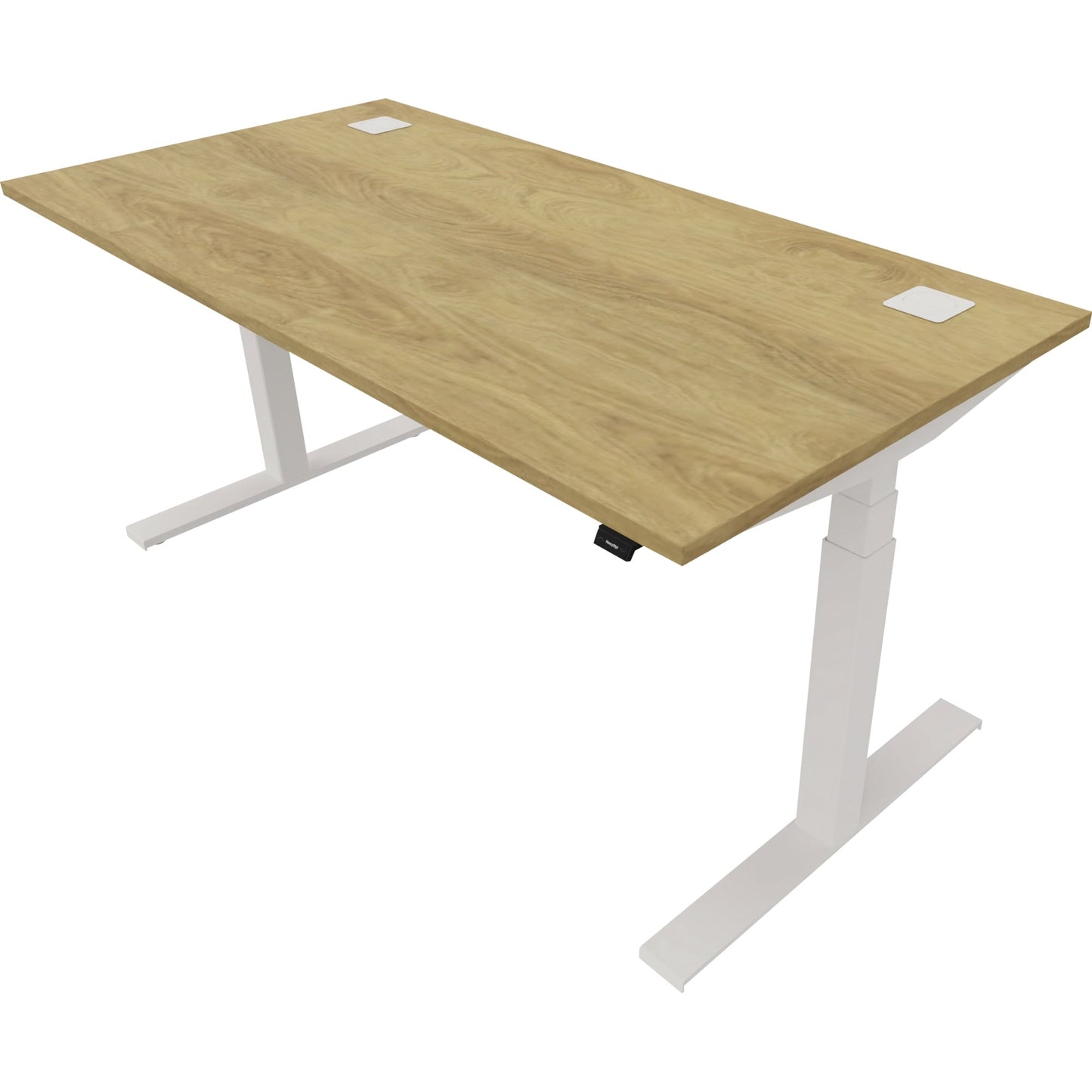 NowyStyl Schreibtisch eModel 2.0 Maße: 1.600 x 640-1.300 x 800 mm (B x H x T) Holz natural hickory