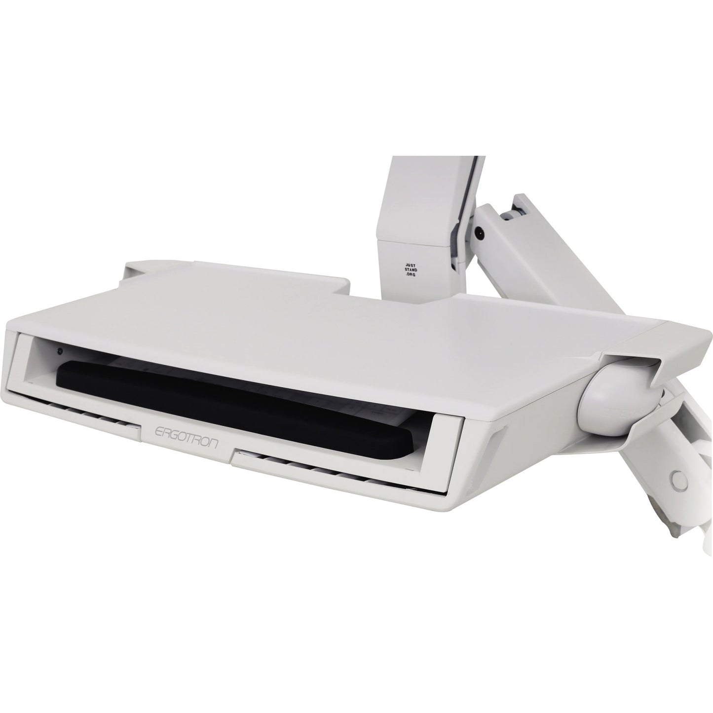 ERGOTRON Sitz-Steh-Arbeitsplatz StyleView® Sit-Stand Combo 57,8 x 26,9 cm (B x T) Aluminium, poliert weiß