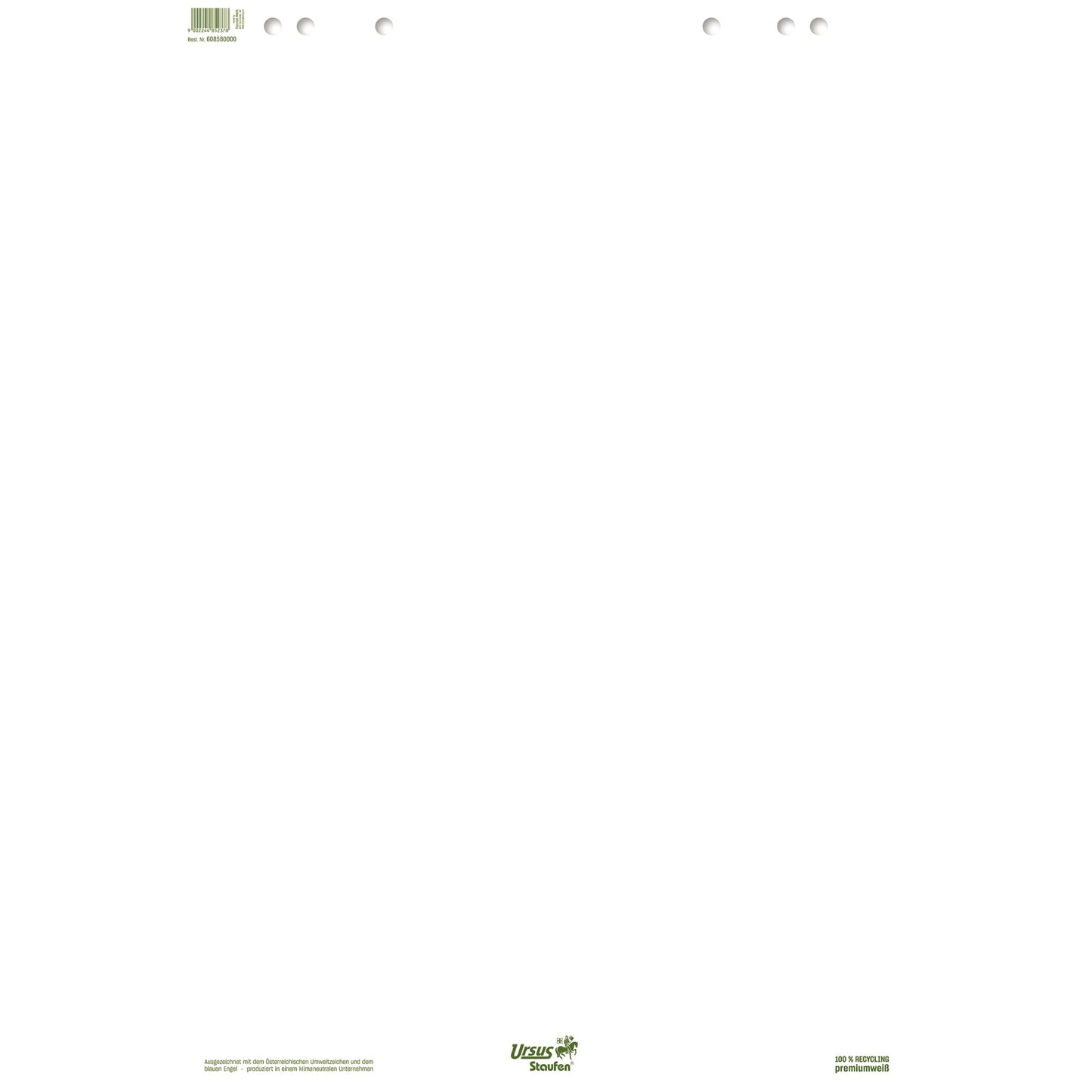 Ursus Staufen Flipchartblock Style 68 x 99 cm (B x H) blanko 80g/m² 20 Bl.