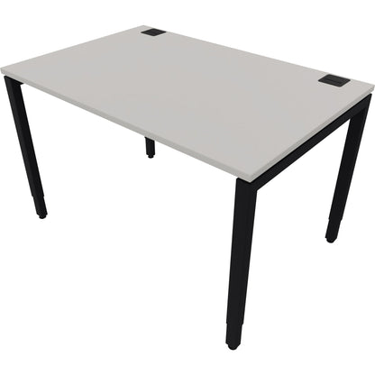 NowyStyl Büroschreibtisch manuell 120x80cm sw/platinum