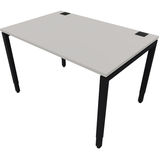 NowyStyl Büroschreibtisch manuell 120x80cm sw/platinum